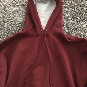burgundy champion hoodie